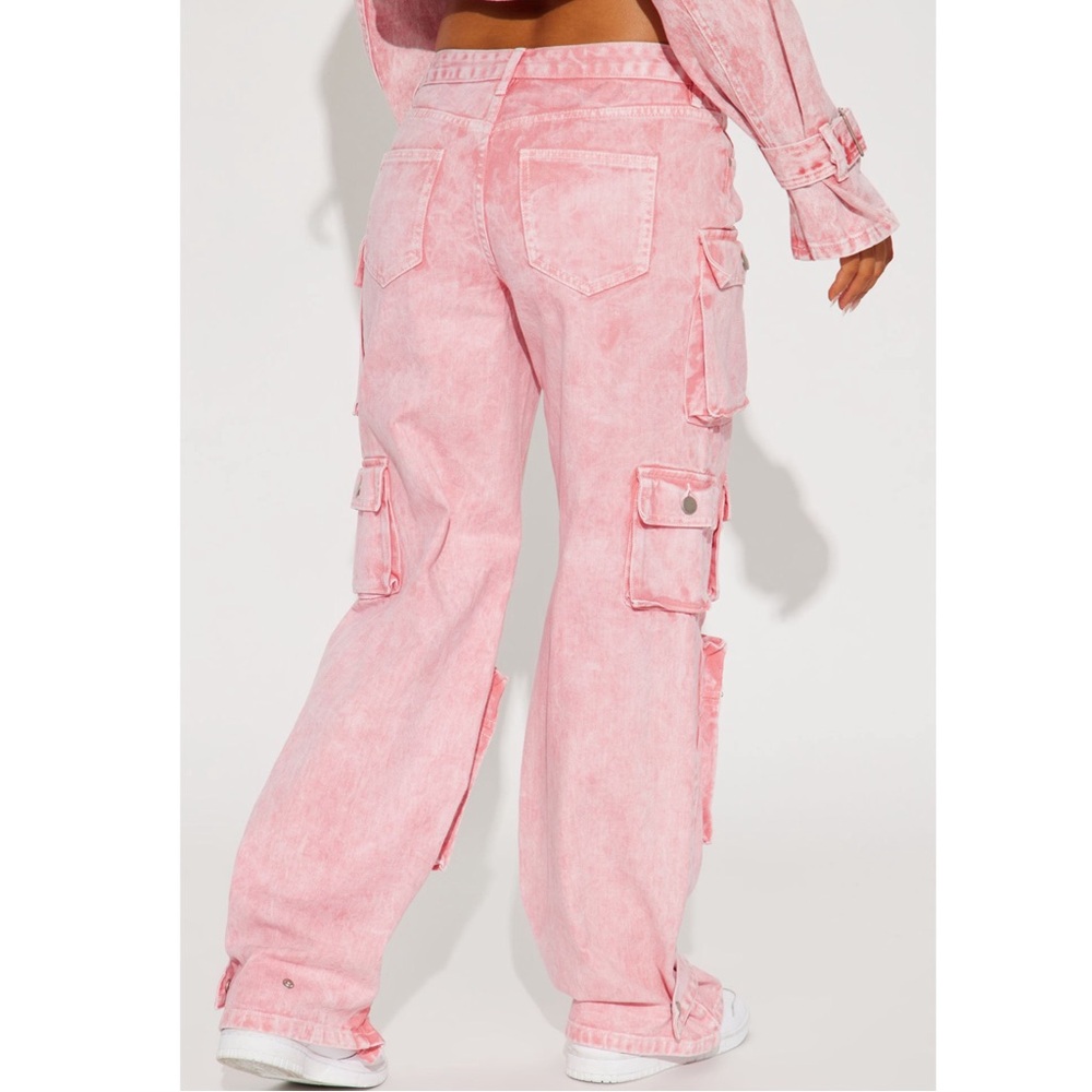 Billie Low Slung Cargo Jeans - Pink - Picture 3 of 8